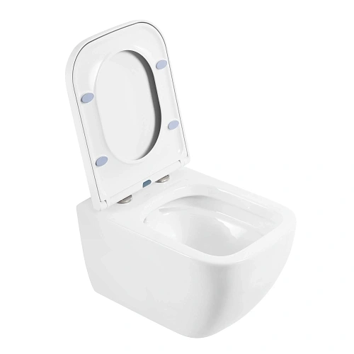 Унитаз подвесной BelBagno ALPINA BB10100CHR/SC безободковый c сиденьем Унитаз подвесной BelBagno ALPINA BB10100CHR/SC безободковый c сиденьем