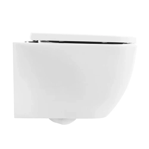 Унитаз подвесной BelBagno ALPINA BB10100CHR/SC безободковый c сиденьем Унитаз подвесной BelBagno ALPINA BB10100CHR/SC безободковый c сиденьем