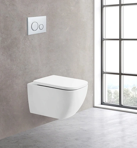 Унитаз подвесной BelBagno ALPINA BB10100CHR/SC безободковый c сиденьем Унитаз подвесной BelBagno ALPINA BB10100CHR/SC безободковый c сиденьем