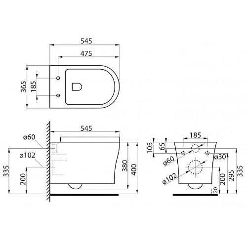 Унитаз подвесной BelBagno Ancona BB1224CHR-SM Унитаз подвесной BelBagno Ancona BB1224CHR-SM