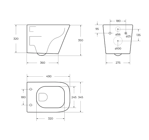 Унитаз подвесной Belbagno BelBagno ARDENTE-R BB520CH-TOR без сиденья Унитаз подвесной Belbagno BelBagno ARDENTE-R BB520CH-TOR без сиденья