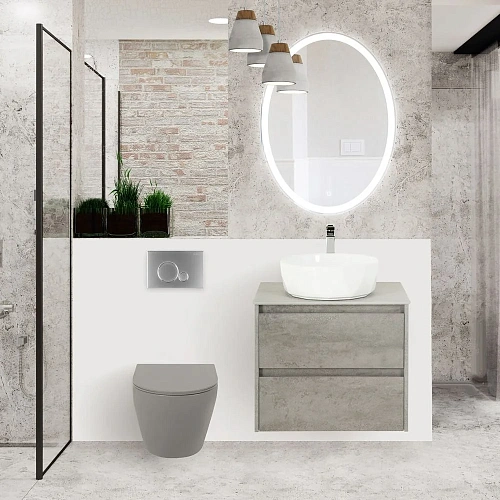 Унитаз подвесной BelBagno COLORATO BB062CHR-GR без сиденья Унитаз подвесной BelBagno COLORATO BB062CHR-GR без сиденья