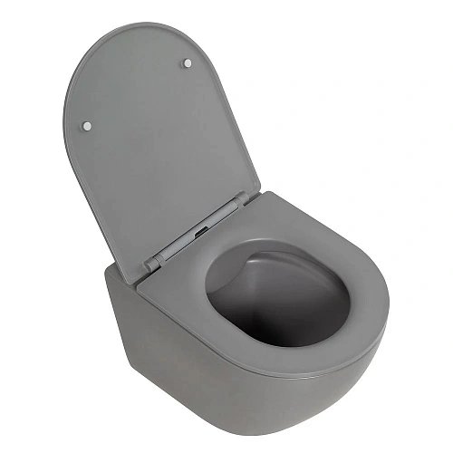 Унитаз подвесной BelBagno COLORATO BB062CHR-GR/BB062SC-GR безободковый с сиденьем Унитаз подвесной BelBagno COLORATO BB062CHR-GR/BB062SC-GR безободковый с сиденьем