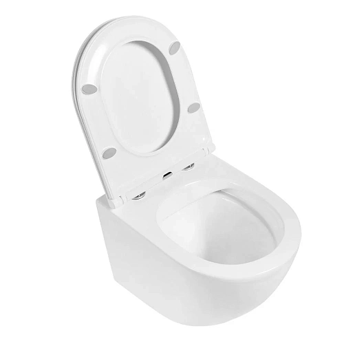 Унитаз подвесной BelBagno SFERA-R BB046CHR/BB870SC безободковый с сиденьем Унитаз подвесной BelBagno SFERA-R BB046CHR/BB870SC безободковый с сиденьем