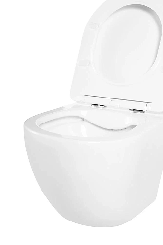 Унитаз подвесной BelBagno UNO BB3105CHR/SC безободковый c сиденьем Унитаз подвесной BelBagno UNO BB3105CHR/SC безободковый c сиденьем