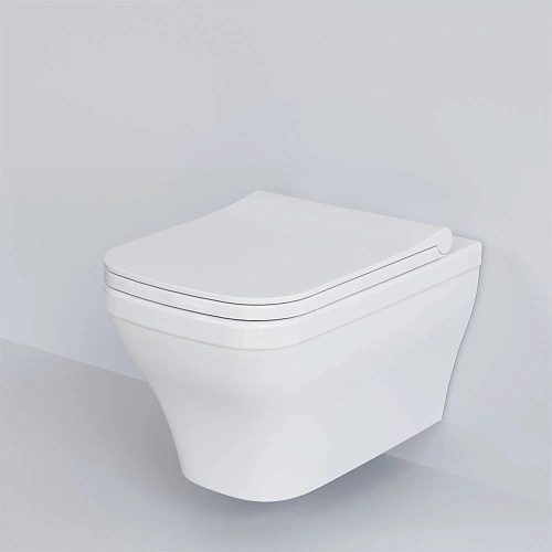 Унитаз подвесной Benefit 203T20001R (535x340x360) белый безободковый с тонкой крышкой 203T20001R-202T20001S Унитаз подвесной Benefit 203T20001R (535x340x360) белый безободковый с тонкой крышкой 203T20001R-202T20001S