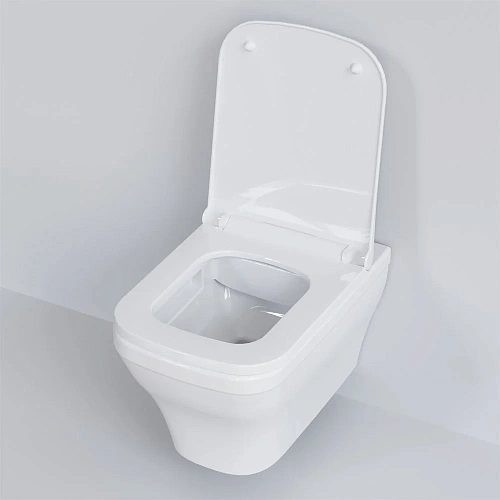 Унитаз подвесной Benefit 203T20001R (535x340x360) белый безободковый с тонкой крышкой 203T20001R-202T20001S Унитаз подвесной Benefit 203T20001R (535x340x360) белый безободковый с тонкой крышкой 203T20001R-202T20001S