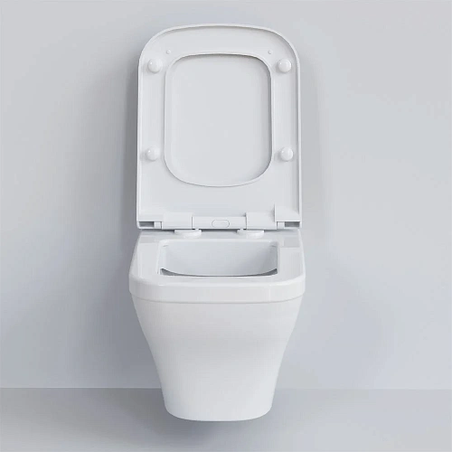 Унитаз подвесной Benefit 203T20001R (535x340x360) белый безободковый с тонкой крышкой 203T20001R-202T20001S Унитаз подвесной Benefit 203T20001R (535x340x360) белый безободковый с тонкой крышкой 203T20001R-202T20001S