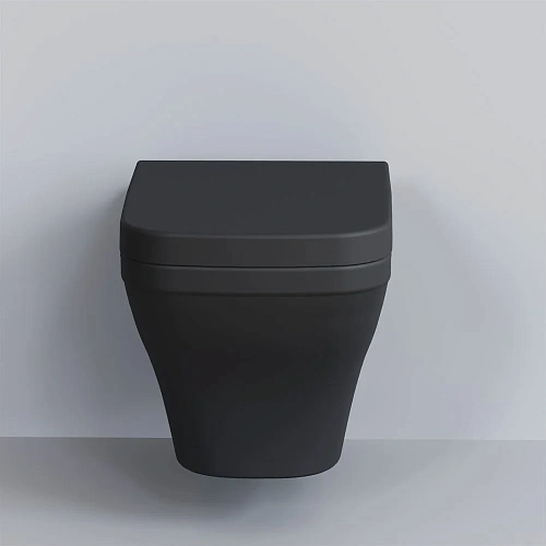 Унитаз подвесной Benefit 203T20201R (535x340x360) черный матовый безободковый с толстой крышкой 203T20201R-202T20201 Унитаз подвесной Benefit 203T20201R (535x340x360) черный матовый безободковый с толстой крышкой 203T20201R-202T20201