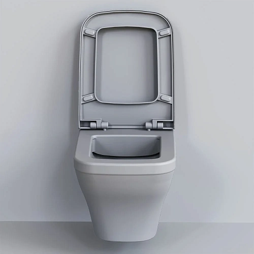 Унитаз подвесной Benefit 203T20301R (535x340x360) серый матовый безободковый с толстой крышкой 203T20301R-202T20301 Унитаз подвесной Benefit 203T20301R (535x340x360) серый матовый безободковый с толстой крышкой 203T20301R-202T20301