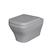 Унитаз подвесной Benefit 203T20301R (535x340x360) серый матовый безободковый с толстой крышкой 203T20301R-202T20301