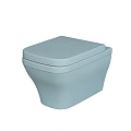 Унитаз подвесной Benefit 203T20801R (535x340x360) голубой матовый безободковый с толстой крышкой 203T20801R-202T20801 Унитаз подвесной Benefit 203T20801R (535x340x360) голубой матовый безободковый с толстой крышкой 203T20801R-202T20801