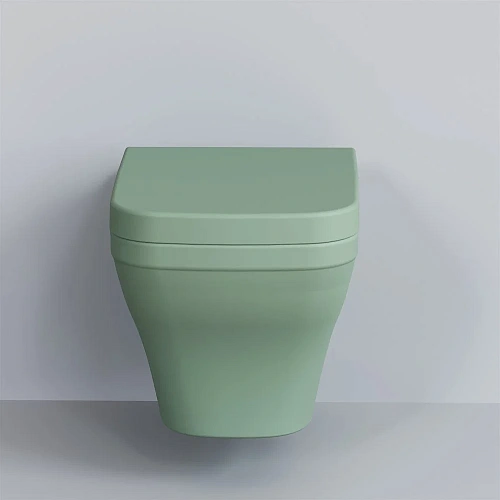 Унитаз подвесной Benefit 203T21001R (535x340x360) мятный матовый безободковый с толстой крышкой 203T21001R-202T21001 Унитаз подвесной Benefit 203T21001R (535x340x360) мятный матовый безободковый с толстой крышкой 203T21001R-202T21001