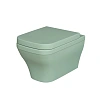 Унитаз подвесной Benefit 203T21001R (535x340x360) мятный матовый безободковый с толстой крышкой 203T21001R-202T21001