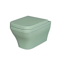 Унитаз подвесной Benefit 203T21001R (535x340x360) мятный матовый безободковый с толстой крышкой 203T21001R-202T21001 Унитаз подвесной Benefit 203T21001R (535x340x360) мятный матовый безободковый с толстой крышкой 203T21001R-202T21001