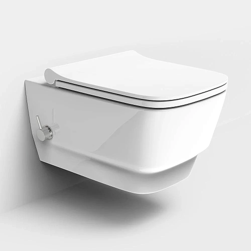 Унитаз подвесной Boheme Bello 971-2-W с функцией биде белый глянец без сиденья Унитаз подвесной Boheme Bello 971-2-W с функцией биде белый глянец без сиденья