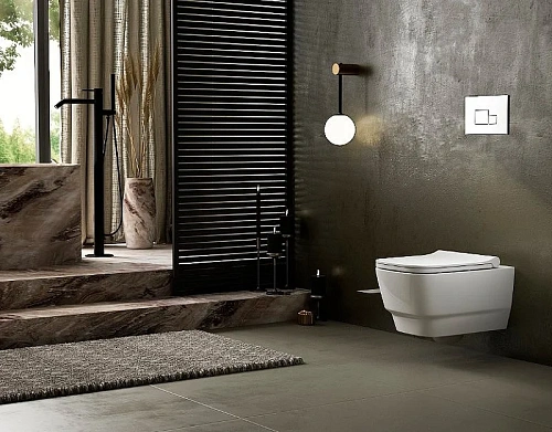 Унитаз подвесной Boheme Bello 971-2-W с функцией биде белый глянец без сиденья Унитаз подвесной Boheme Bello 971-2-W с функцией биде белый глянец без сиденья