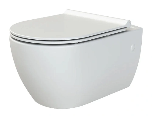 Унитаз подвесной Boheme Bianca 963-SET-2-MW с биде белый матовый с крышкой Унитаз подвесной Boheme Bianca 963-SET-2-MW с биде белый матовый с крышкой