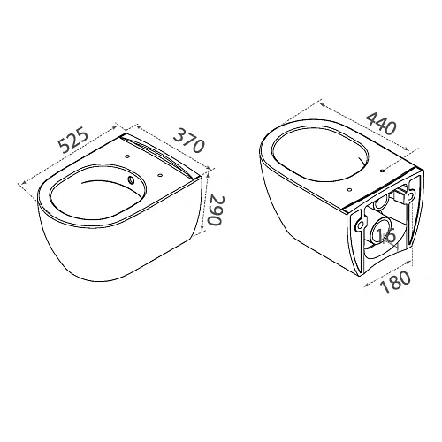 Унитаз подвесной Boheme Bianca 963-SET-MW белый матовый с крышкой Унитаз подвесной Boheme Bianca 963-SET-MW белый матовый с крышкой