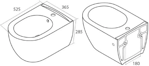 Унитаз подвесной Boheme Bianca с функцией биде белый глянец 963-2 Унитаз подвесной Boheme Bianca с функцией биде белый глянец 963-2