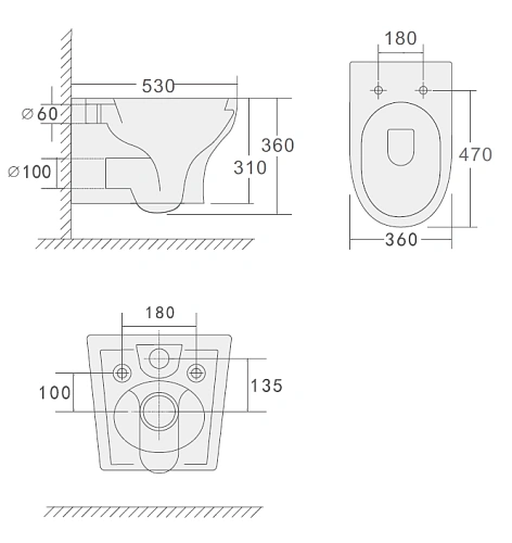Унитаз подвесной Boheme FIORE 978-SET-2-MW с функцией биде, белый матовый c крышкой Унитаз подвесной Boheme FIORE 978-SET-2-MW с функцией биде, белый матовый c крышкой