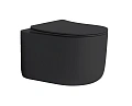 Унитаз подвесной Boheme Flow 969-SET-B матовый черный с крышкой Унитаз подвесной Boheme Flow 969-SET-B матовый черный с крышкой