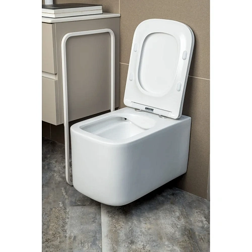 Унитаз подвесной Boheme Mane 970-SET-MW белый матовый c крышкой Унитаз подвесной Boheme Mane 970-SET-MW белый матовый c крышкой