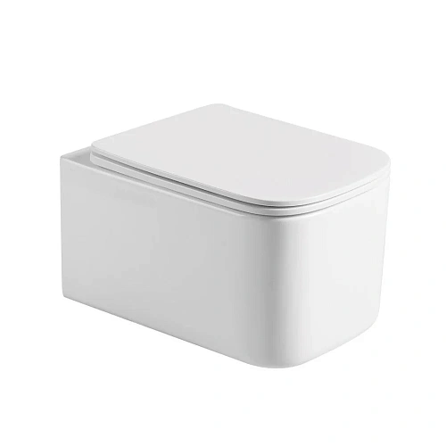 Унитаз подвесной Boheme Mane 970-SET-MW белый матовый c крышкой Унитаз подвесной Boheme Mane 970-SET-MW белый матовый c крышкой