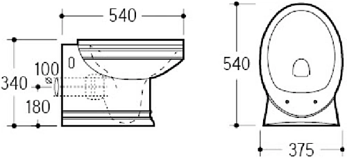 Унитаз подвесной Boheme Puro с узором золото без сиденья 947-G Унитаз подвесной Boheme Puro с узором золото без сиденья 947-G