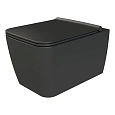 Унитаз подвесной Boheme Zen 967-SET-B матовый черный с крышкой Унитаз подвесной Boheme Zen 967-SET-B матовый черный с крышкой
