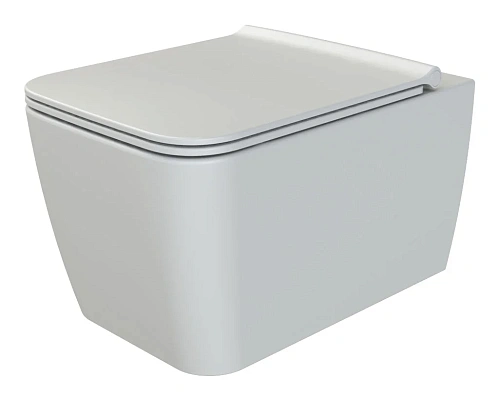 Унитаз подвесной Boheme Zen 967-SET-W глянец белый с крышкой Унитаз подвесной Boheme Zen 967-SET-W глянец белый с крышкой