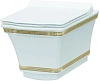Унитаз подвесной Boheme с узором Hermitage GOLD безободковый 951-G Унитаз подвесной Boheme с узором Hermitage GOLD безободковый 951-G