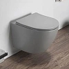 Унитаз подвесной CeramaLux 2197 MH светло-серый матовый с крышкой микролифт Унитаз подвесной CeramaLux 2197 MH светло-серый матовый с крышкой микролифт