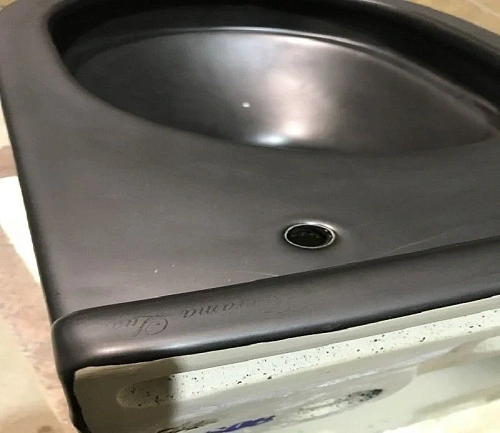 Унитаз подвесной CeramaLux 2198MB черный матовый с крышкой микролифт Унитаз подвесной CeramaLux 2198MB черный матовый с крышкой микролифт