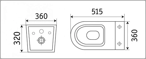 Унитаз подвесной CeramaLux 5178 белый с крышкой микролифт Унитаз подвесной CeramaLux 5178 белый с крышкой микролифт
