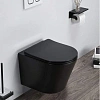 Унитаз подвесной CeramaLux B2330-1MB черный матовый с крышкой микролифт Унитаз подвесной CeramaLux B2330-1MB черный матовый с крышкой микролифт