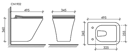 Унитаз подвесной Ceramica Nova MONO CN1902 Унитаз подвесной Ceramica Nova MONO CN1902
