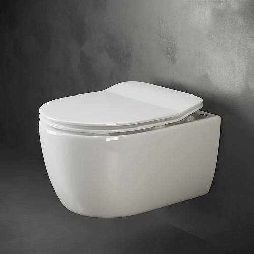 Унитаз подвесной Ceramica Nova Simple CN1301 с ультра-тонким сиденьем SoftClose Унитаз подвесной Ceramica Nova Simple CN1301 с ультра-тонким сиденьем SoftClose