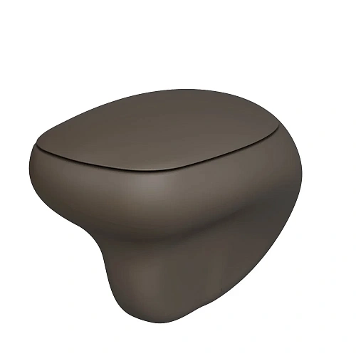 Унитаз подвесной Diamond 123T20601R (530x405x375) матовый коричневый безободковый с толстой крышкой 123T20601R-122T20601 Унитаз подвесной Diamond 123T20601R (530x405x375) матовый коричневый безободковый с толстой крышкой 123T20601R-122T20601