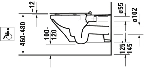 Унитаз подвесной Duravit DuraStyle 2559090000 37 см белый Унитаз подвесной Duravit DuraStyle 2559090000 37 см белый