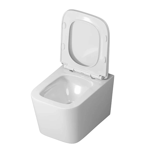 Унитаз подвесной GROSSMAN GR-4404SQ 48,5x34x29 белый, безободковый, торнадо с тонкой крышкой Унитаз подвесной GROSSMAN GR-4404SQ 48,5x34x29 белый, безободковый, торнадо с тонкой крышкой