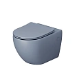 Унитаз подвесной GROSSMAN GR-4411BSMS-21 Color 550x365x395 голубой матовый безободковый с сиденьем Унитаз подвесной GROSSMAN GR-4411BSMS-21 Color 550x365x395 голубой матовый безободковый с сиденьем