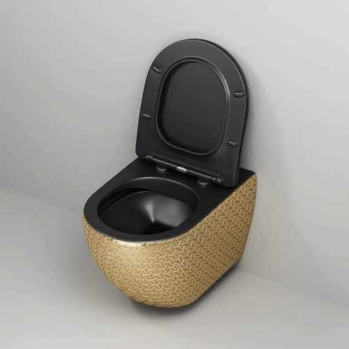 Унитаз подвесной GROSSMAN GR-4411GBRS с сиденьем микролифт Унитаз подвесной GROSSMAN GR-4411GBRS с сиденьем микролифт