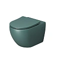 Унитаз подвесной GROSSMAN GR-4411OLMS Color 550x365x395 зеленый матовый безободковый с сиденьем Унитаз подвесной GROSSMAN GR-4411OLMS Color 550x365x395 зеленый матовый безободковый с сиденьем