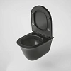 Унитаз подвесной GROSSMAN GR-4412BMS 485x360x360 черный матовый безободковый с тонкой крышкой Унитаз подвесной GROSSMAN GR-4412BMS 485x360x360 черный матовый безободковый с тонкой крышкой