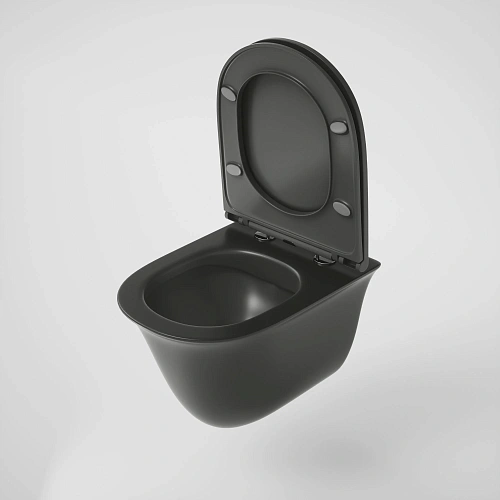 Унитаз подвесной GROSSMAN GR-4412BMS 485x360x360 черный матовый безободковый с тонкой крышкой Унитаз подвесной GROSSMAN GR-4412BMS 485x360x360 черный матовый безободковый с тонкой крышкой