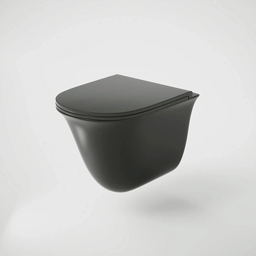 Унитаз подвесной GROSSMAN GR-4412BMS 485x360x360 черный матовый безободковый с тонкой крышкой Унитаз подвесной GROSSMAN GR-4412BMS 485x360x360 черный матовый безободковый с тонкой крышкой