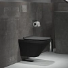 Унитаз подвесной GROSSMAN GR-4440BMS 540x370x365 черный матовый безободковый с тонкой крышкой Унитаз подвесной GROSSMAN GR-4440BMS 540x370x365 черный матовый безободковый с тонкой крышкой