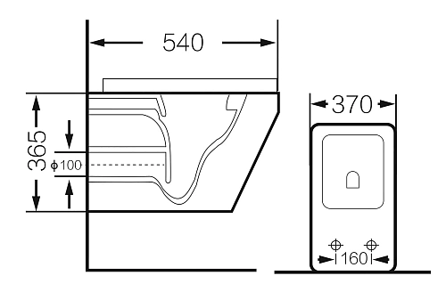 Унитаз подвесной GROSSMAN GR-4440S 540x370x365 белый безободковый с тонкой крышкой Унитаз подвесной GROSSMAN GR-4440S 540x370x365 белый безободковый с тонкой крышкой