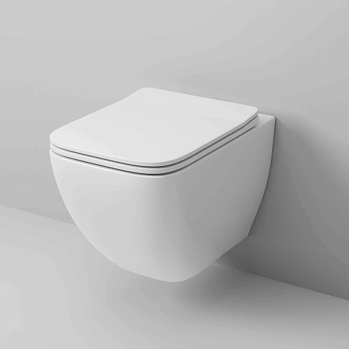 Унитаз подвесной GROSSMAN GR-4447S 530x370x365 безободковый с тонкой крышкой Унитаз подвесной GROSSMAN GR-4447S 530x370x365 безободковый с тонкой крышкой